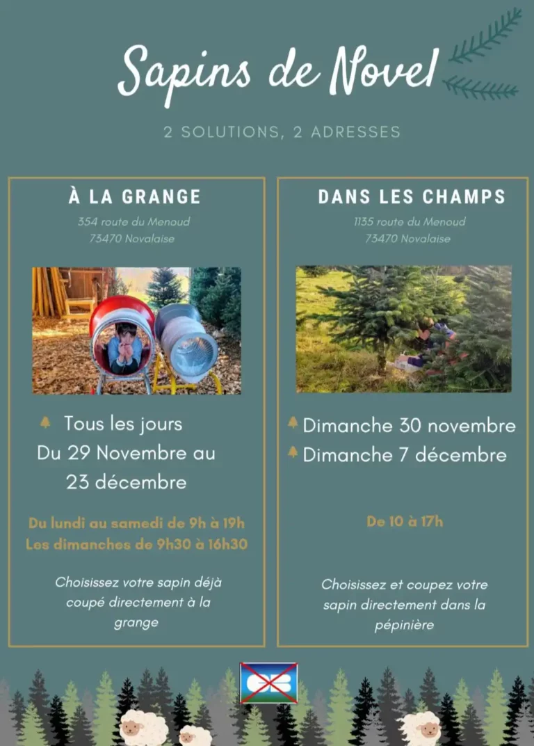 Ventes pépinière sapin de novel